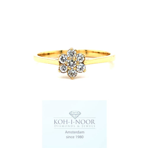 Diamanten rosette flower ring